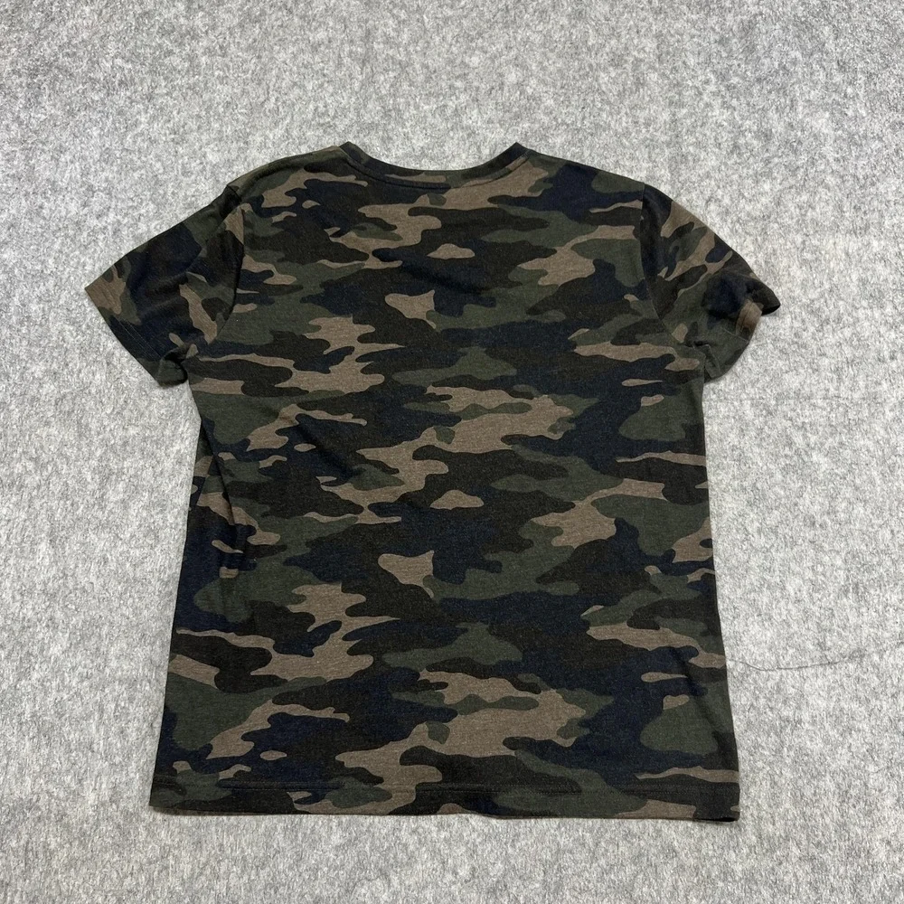 Banana Republic Shirt‎ Mens Medium Green Camouflage Crewneck Cotton Blend Tee